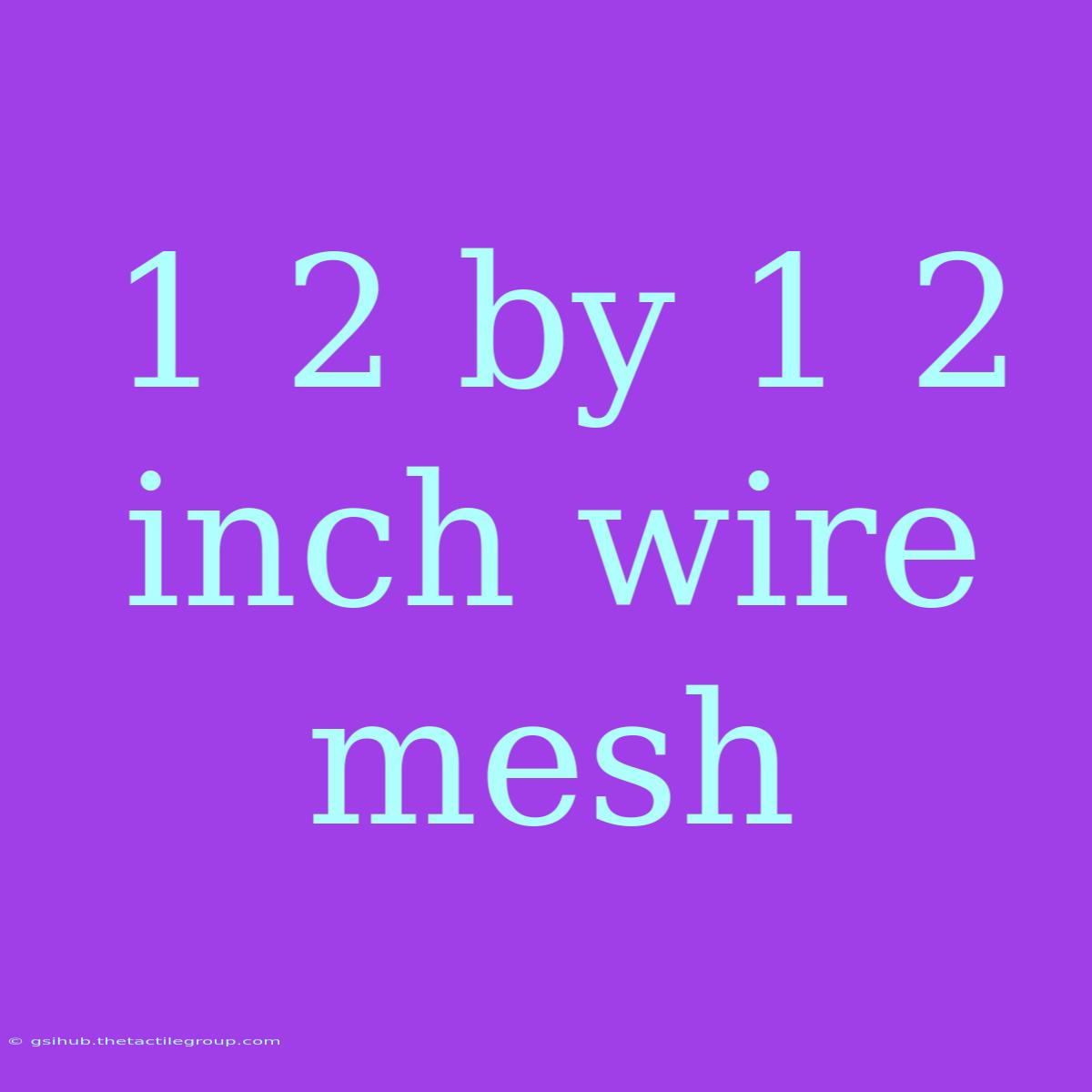 1 2 By 1 2 Inch Wire Mesh