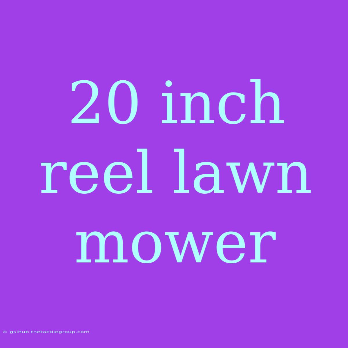 20 Inch Reel Lawn Mower