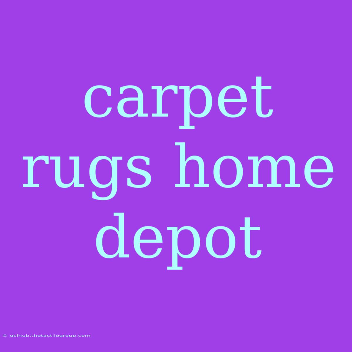 Carpet Rugs Home Depot