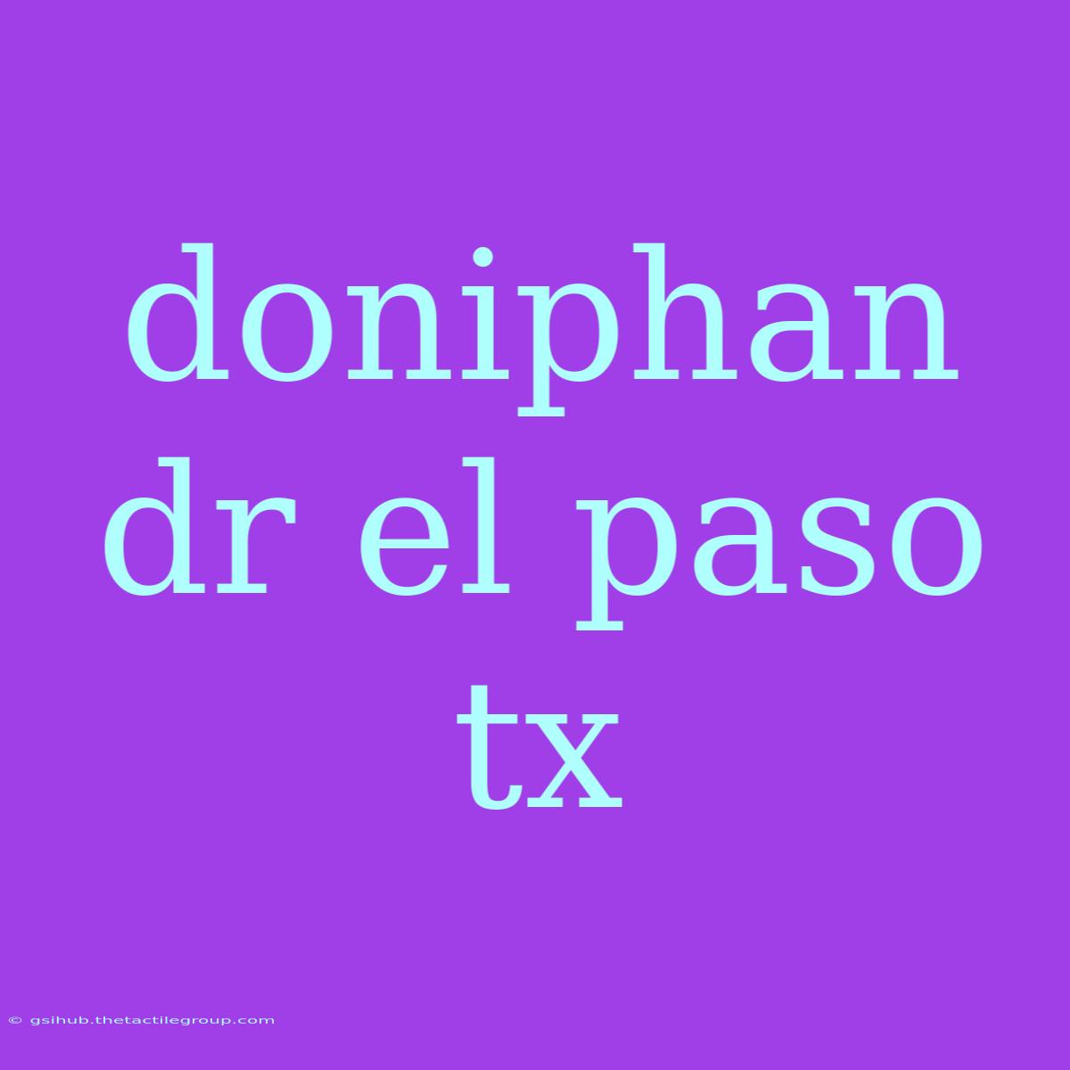 Doniphan Dr El Paso Tx