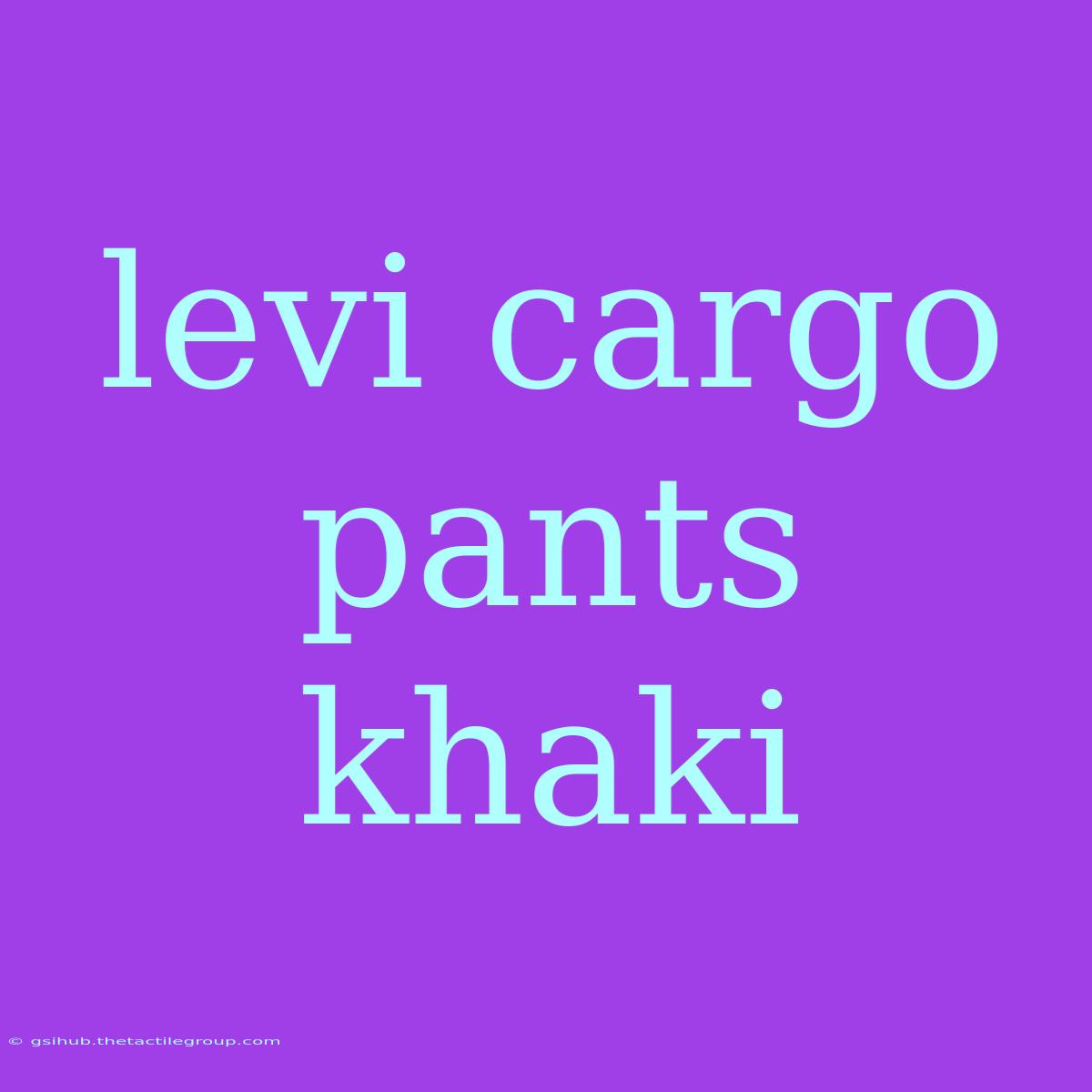 Levi Cargo Pants Khaki