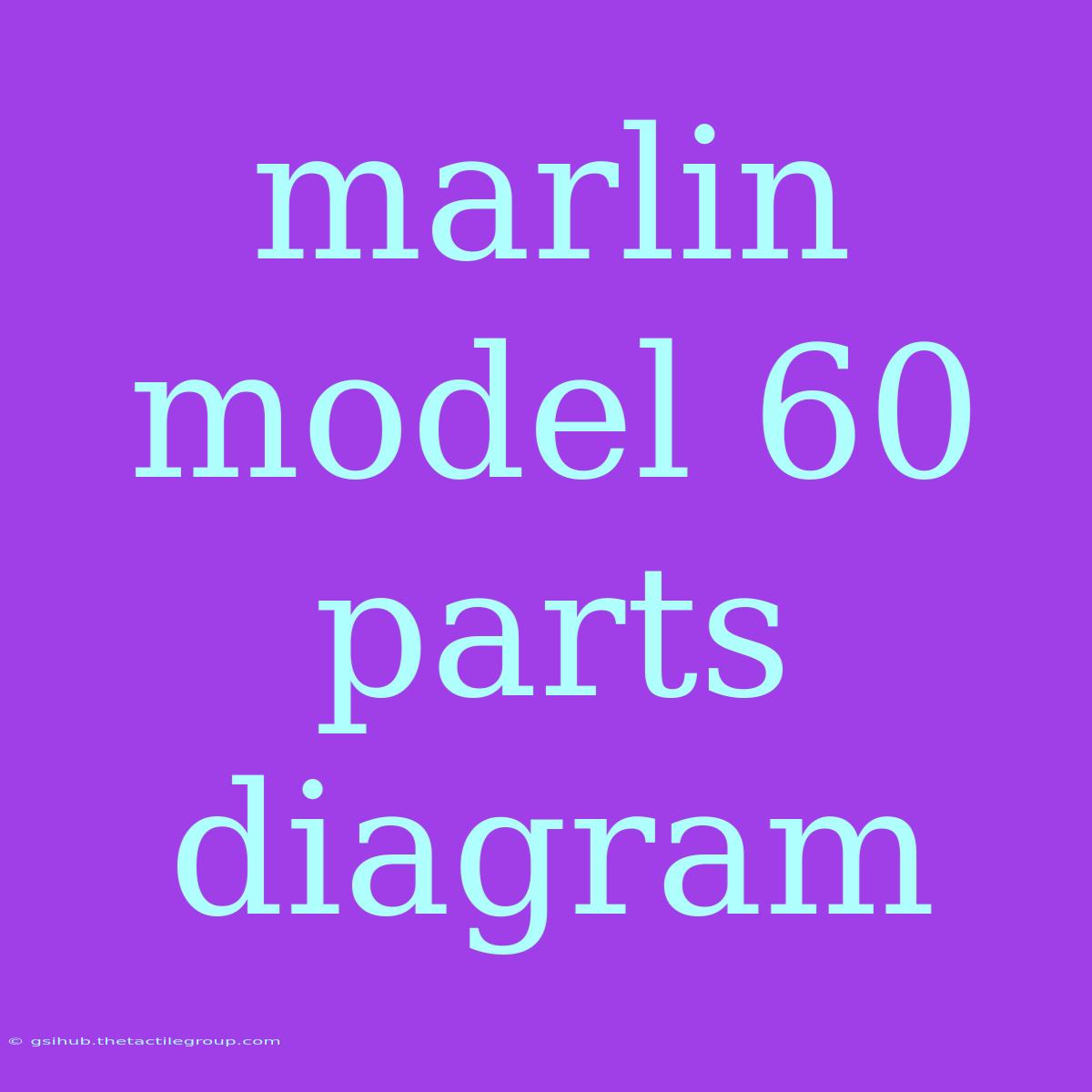 Marlin Model 60 Parts Diagram