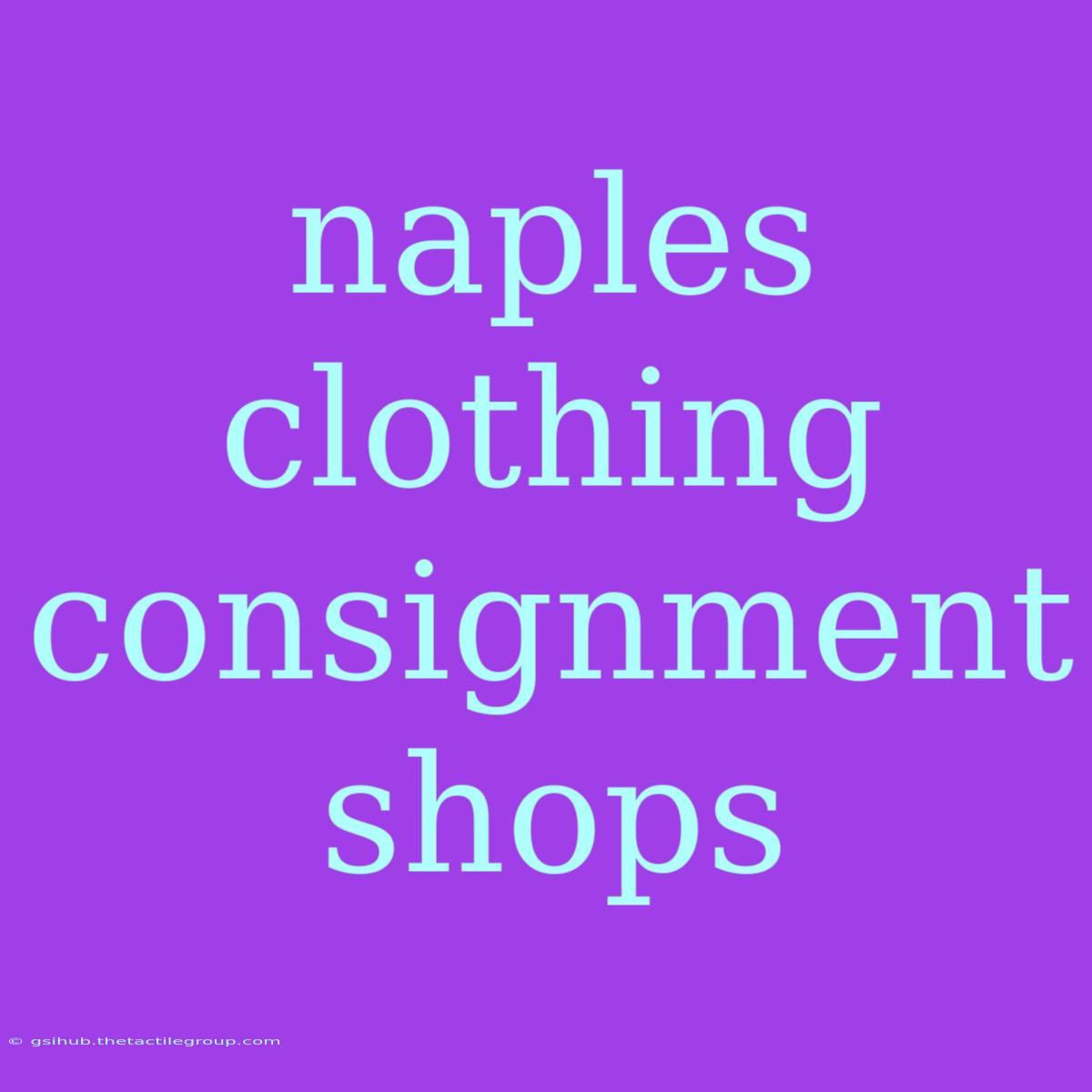 Naples Clothing Consignment Shops