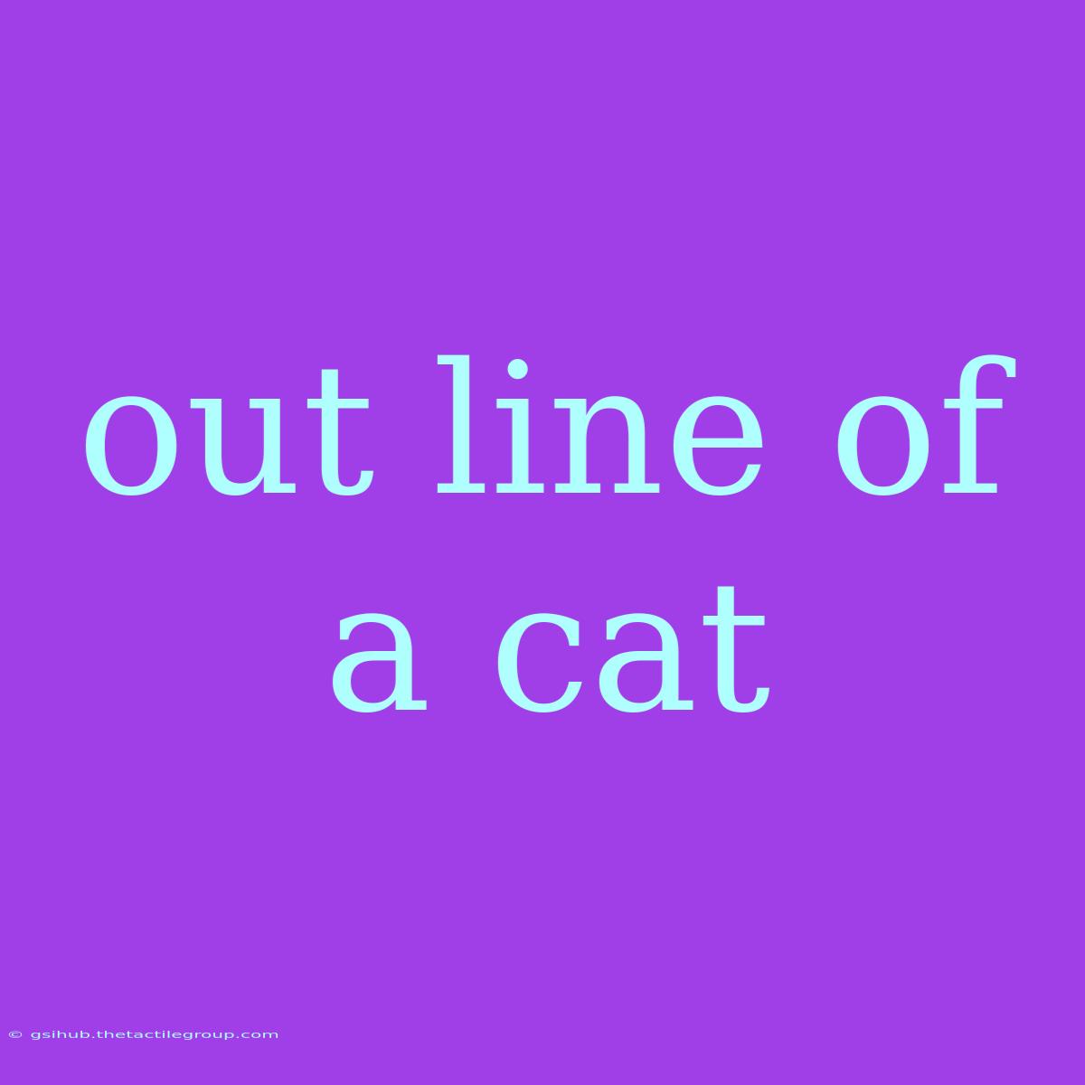 Out Line Of A Cat