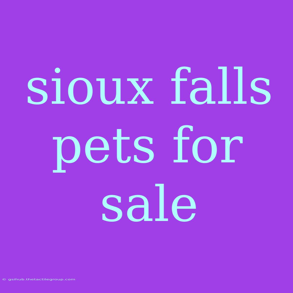 Sioux Falls Pets For Sale