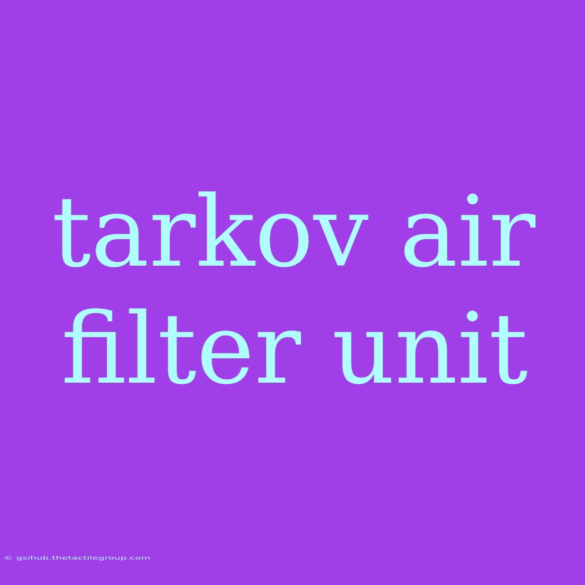 Tarkov Air Filter Unit