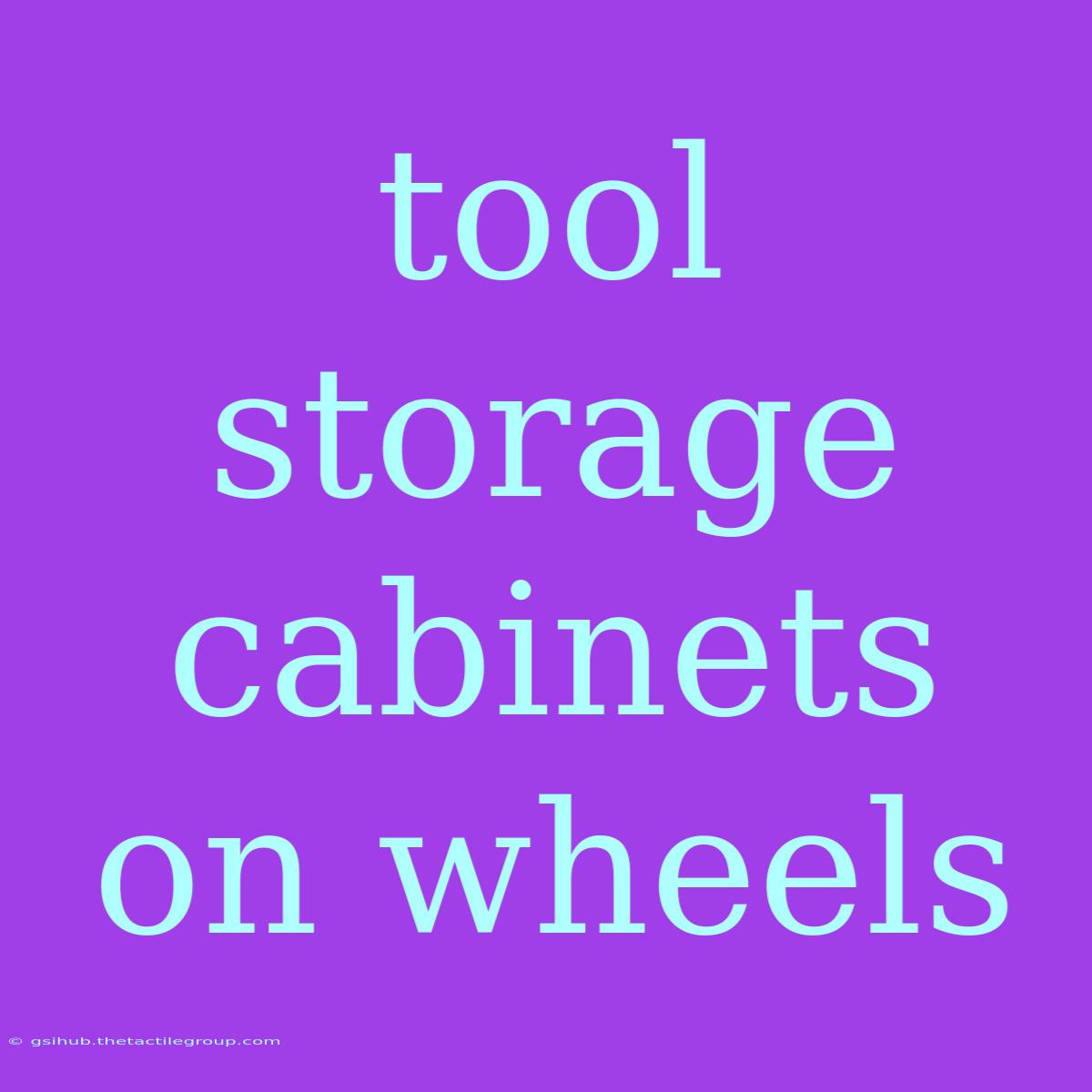 Tool Storage Cabinets On Wheels