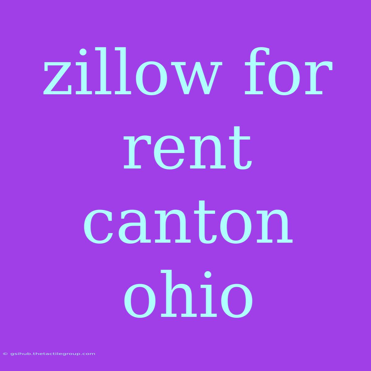 Zillow For Rent Canton Ohio